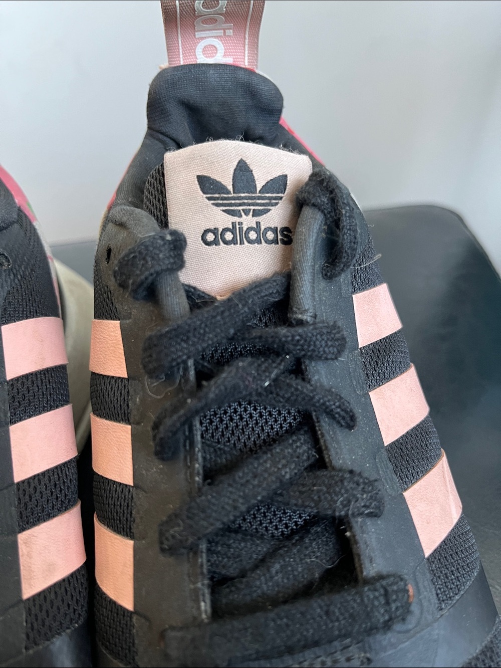 Adidas Black & Pink Running Sneakers - Picture 3 of 16